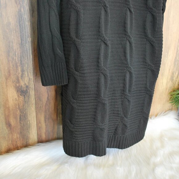 Allthreads XL Black Aspen Midweight Cable Knitted Cardigan - Picture 7 of 8